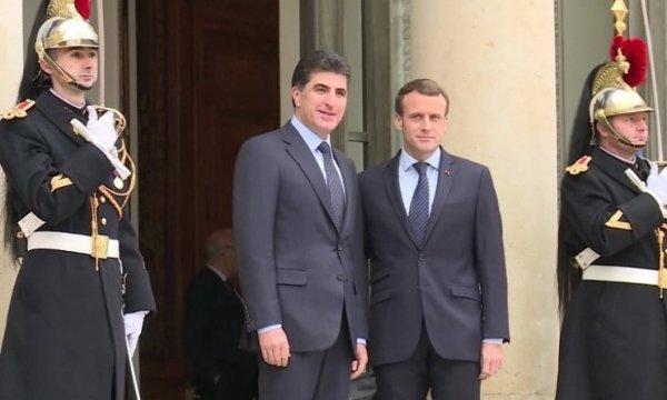 Macron, Neçirvan Barzani'yi tebrik etti