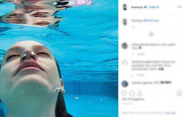 Serenay Sarıkaya'dan su altı pozları