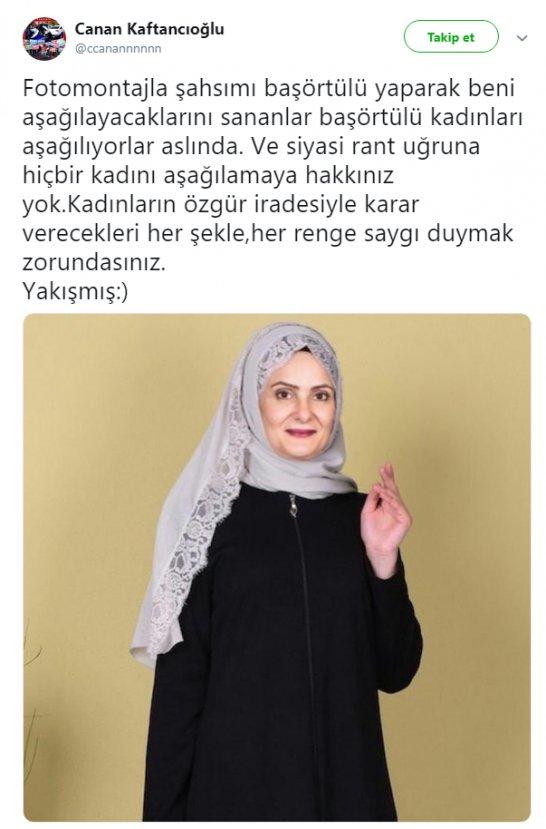 Canan Kaftancıoğlu fotomontajlı fotoğrafı paylaştı