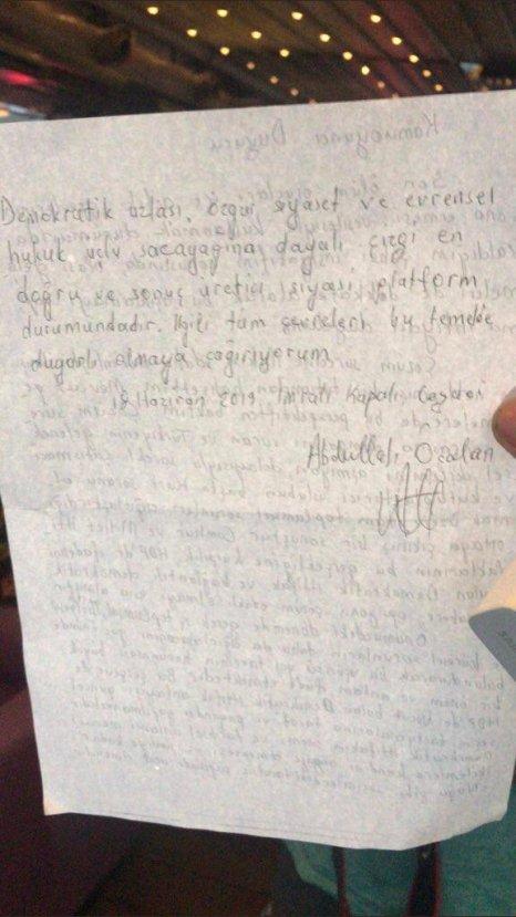 Öcalan: Seçimlerde tarafsız olun