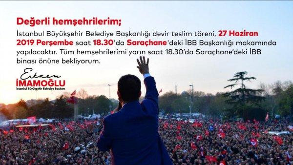 Ekrem İmamoğlu İBB Başkanlığı için saatleri sayıyor