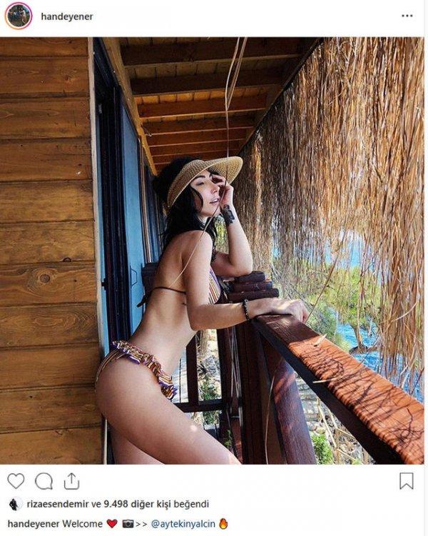 Hande Yener'den bikinili poz