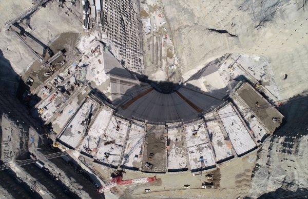 Yusufeli Barajı'nda çalışmalar aralıksız sürüyor