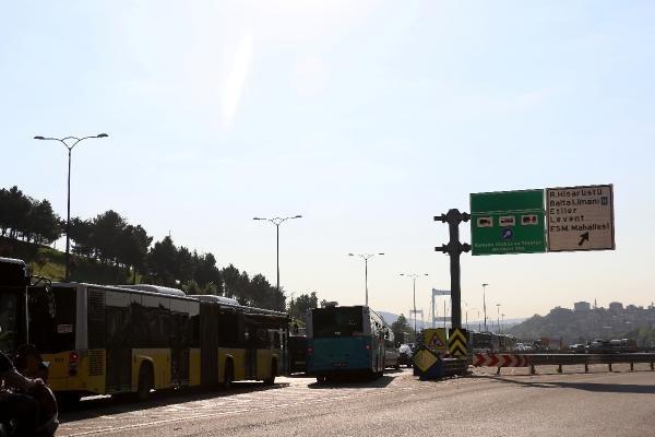 FSM Köprüsü'ndeki trafik yoğunluğu