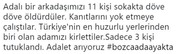 Bozcaada, Ramazan Öksüz cinayeti için ayakta