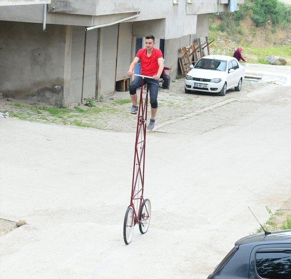 Giresunlu çırağın 4 metrelik bisikleti