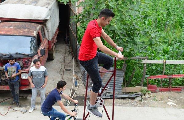 Giresunlu çırağın 4 metrelik bisikleti