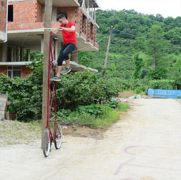 Giresunlu çırağın 4 metrelik bisikleti