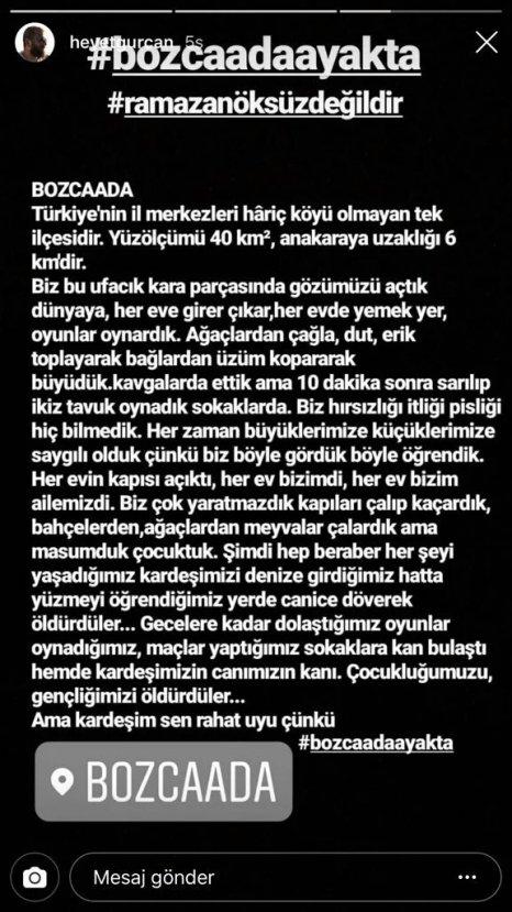 Bozcaada, Ramazan Öksüz cinayeti için ayakta