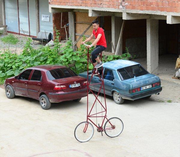 Giresunlu çırağın 4 metrelik bisikleti