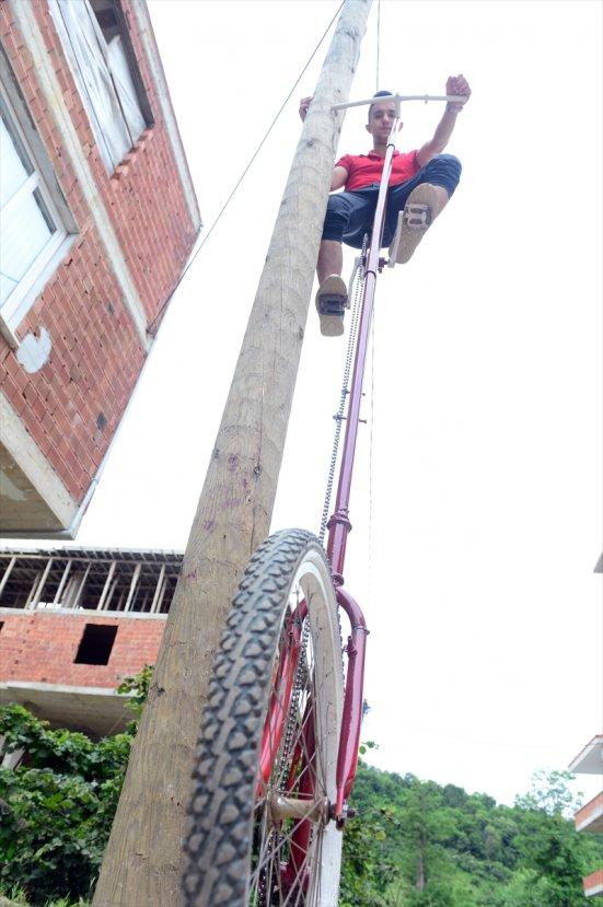 Giresunlu çırağın 4 metrelik bisikleti