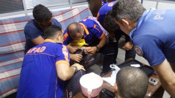 Zonguldak'ta gözaltındaki şüphelinin kelepçesi bozuldu