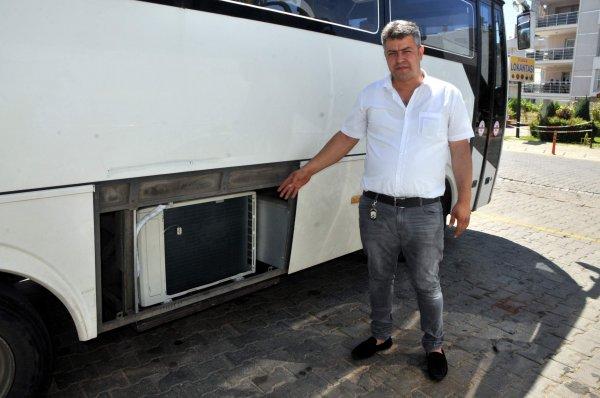 Aydın'da şoför evdeki klimayı aracına taktı