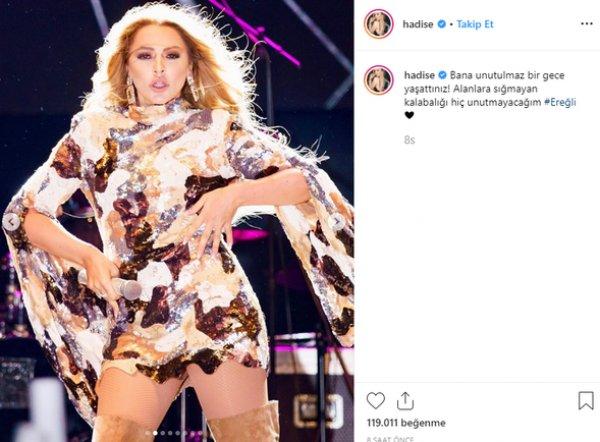 Hadise'yi Zonguldaklı hayranları mutlu etti