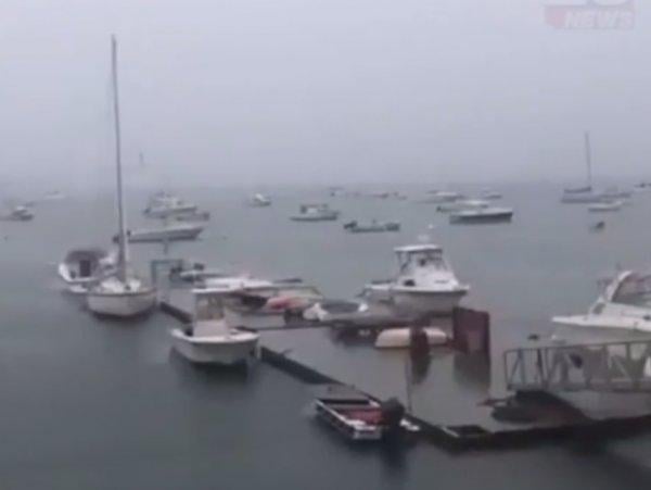 ABD'de tekneye yıldırım çarpma anı