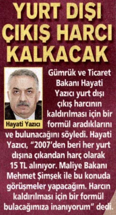 AK Parti'de yurt dışına çıkış harcı çelişkisi