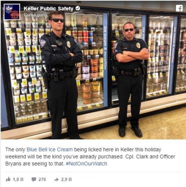 ABD polisinin dondurma görevi