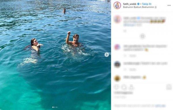 Fatih Ürek denizde yılan dansı yaptı
