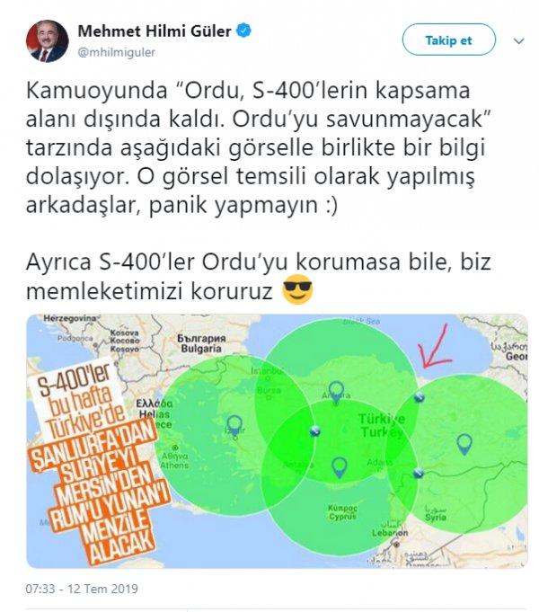 Orduluların S-400 paniği