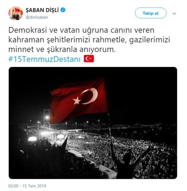 Şaban Dişli 15 Temmuz'u andı
