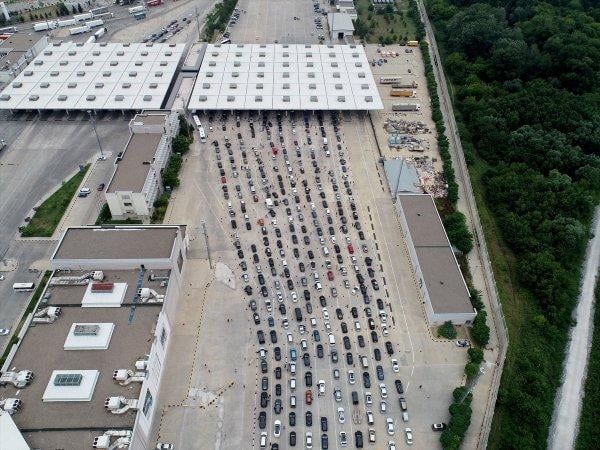 Edirne sınır kapılarında yoğunluk