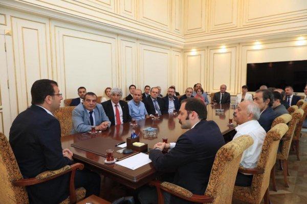 Ekrem İmamoğlu, TMMOB heyetini kabul etti