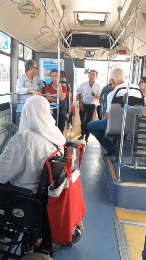 Antalya'da yaşlı teyzeyle otobüs şoförünün kavgası