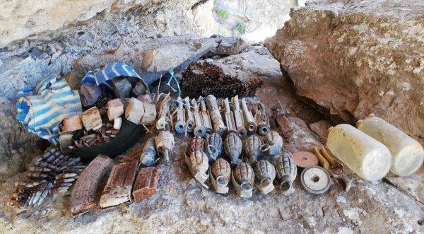Şırnak'ta PKK'ya ait çok sayıda mühimmat bulundu