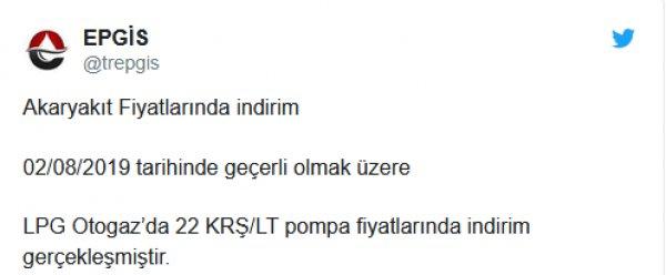 LPG otogaz litre fiyatına indirim