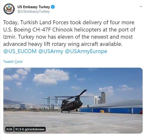 Amerika, Türkiye'ye 4 helikopter sattı