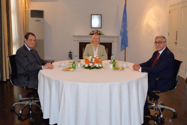 Kıbrıslı liderler bir araya geldi