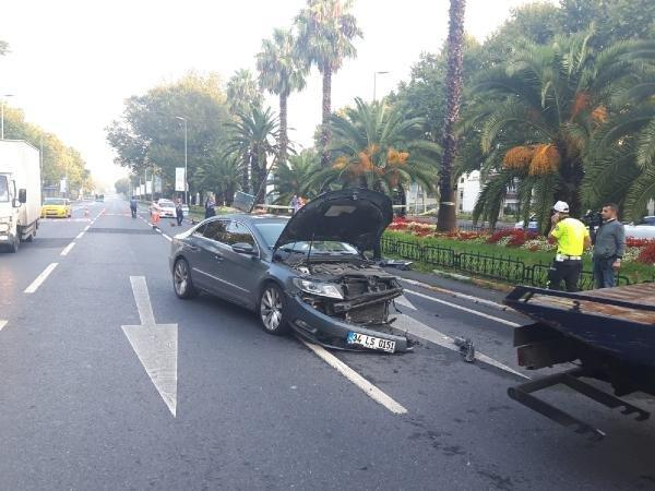 Kaza yapan aracın ibresi 130 kilometrede takılı kaldı