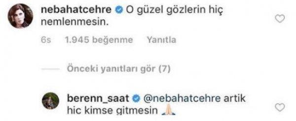 Nebahat Çehre, Beren Saat'e üzüldü