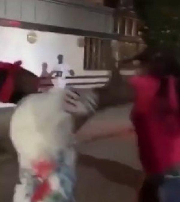 ABD'de kavga isteyen adamı nakavt etti