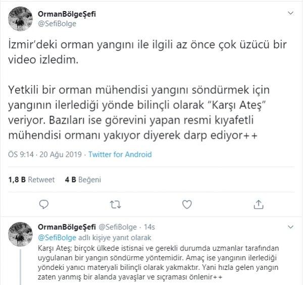 İzmir'deki orman yangınında karşı ateş yanlış anlaşıldı