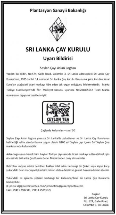 Sri Lanka, kaçak çaya karşı uyardı