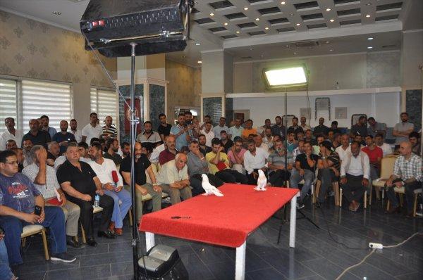 Adıyaman'da otomobil fiyatına güvercinler sergilendi