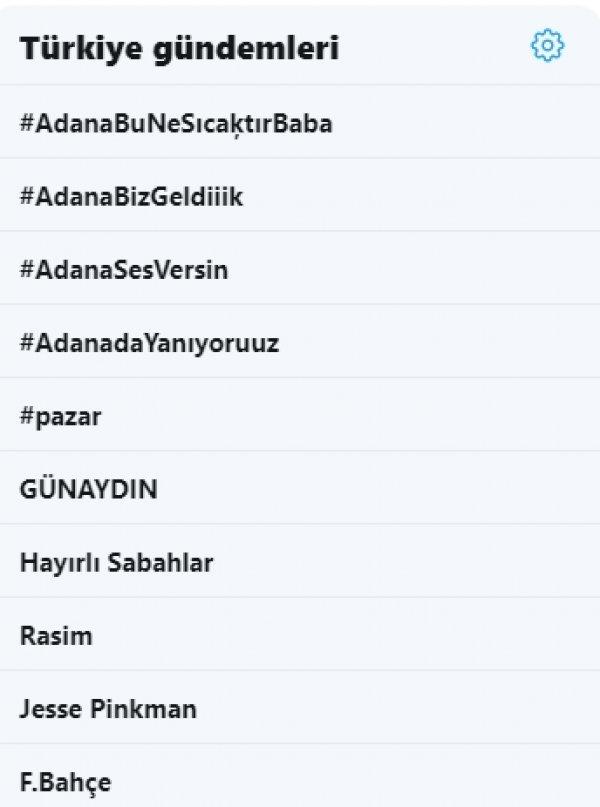 Adana, Twitter'da en çok konuşulan 4 başlık oldu