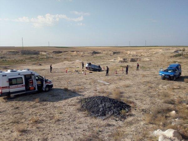 Aksaray'da otomobil şarampole devrildi: 1 ölü, 3 yaralı