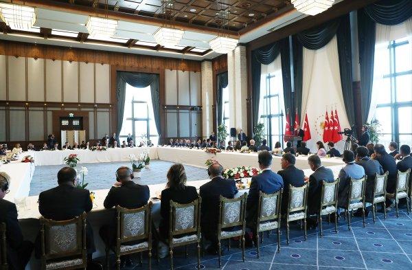 Cumhurbaşkanı Erdoğan, ABD heyetini kabul etti