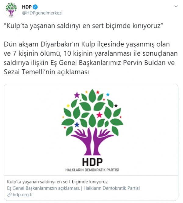 HDP, Diyarbakır saldırısını kınadı