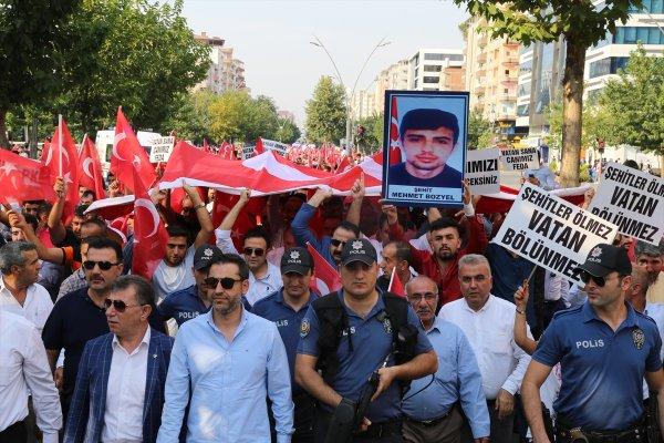 Doğu illerinde teröre tepki yürüyüşleri
