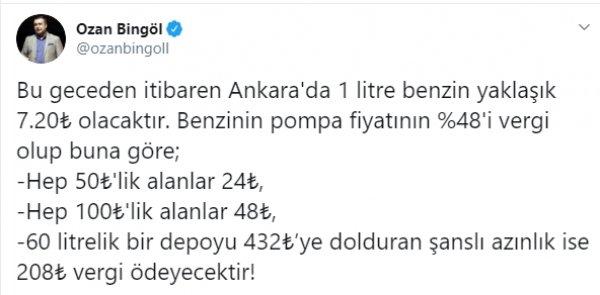 Zamlı akaryakıt fiyatları sonrasında vergi oranları