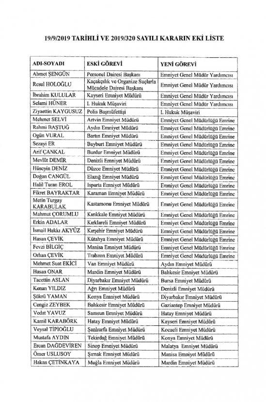 49 ilin emniyet müdürlüğünde değişikliğe gidildi
