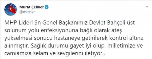 Devlet Bahçeli'nin sağlık durumuyla ilgili son açıklama