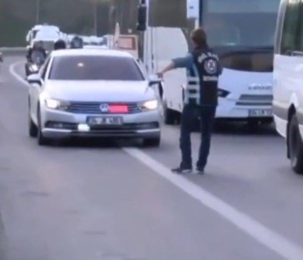 İstanbul'da çakarlı araçlar denetime takıldı