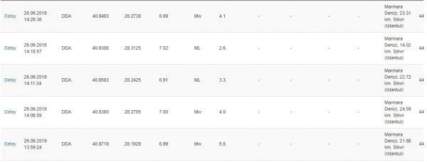 İstanbul'da şiddetli deprem