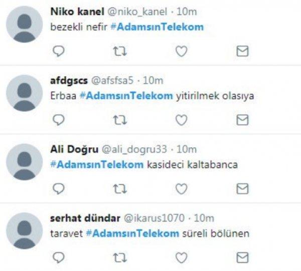Twitter'da AdamsınTelekom hastag'i açıldı
