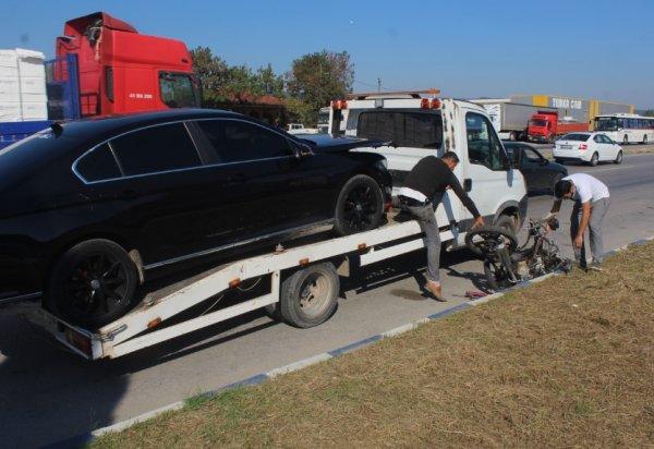 18 yaşındaki motosikletliye otomobil çarptı