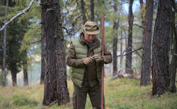 Putin ve Şoygu ormanda